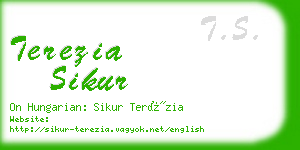 terezia sikur business card